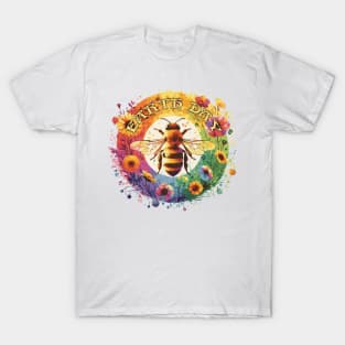 Earth Day Bee and Flowers T-Shirt